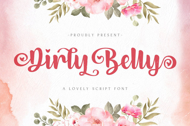 Dirly Belly - Lovely Calligraphy Font Font StringLabs 