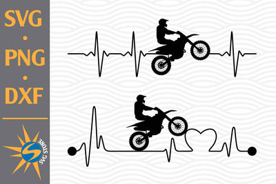 Dirt Bike Heartbeat SVG, PNG, DXF Digital Files Include SVG SVGStoreShop 