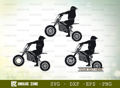 Dirt Bike Monogram SVG Cut File, Bike Svg, Dirt Bike Biker Svg, Motocross Svg, Motorcycle Svg, Sports Svg, Racing Bike Svg, Motor Svg, Stunt Bike Svg, Motocross Rider Svg, Freestyle Motocross Svg SVG Unique Zone 