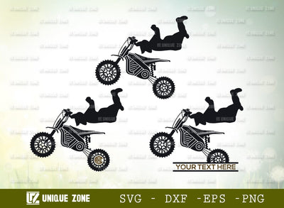 Dirt Bike Monogram SVG Cut File, Bike Svg, Dirt Bike Biker Svg, Motocross Svg, Motorcycle Svg, Sports Svg, Racing Bike Svg, Motor Svg, Stunt Bike Svg, Motocross Rider Svg, Freestyle Motocross Svg SVG Unique Zone 