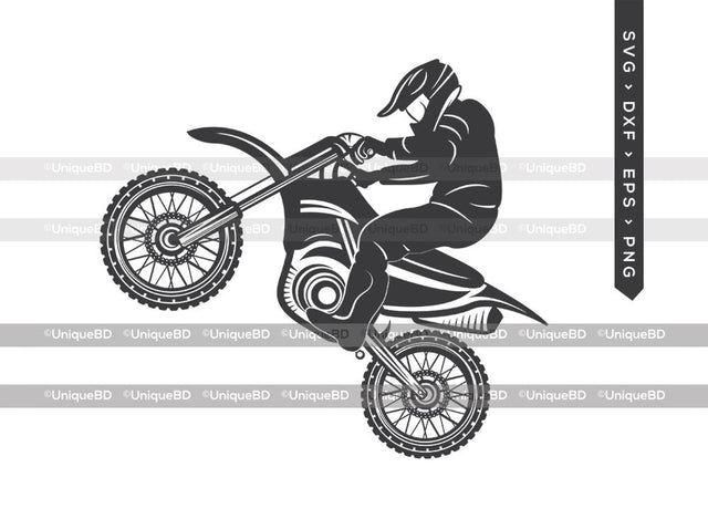 Dirt Bike Rider SVG Cut File | Bike Svg | Motorcycle Svg | Motocross Svg | Motorbike Svg | Dxf | Eps | Png | Silhouette | Cut File SVG ETC Craft 