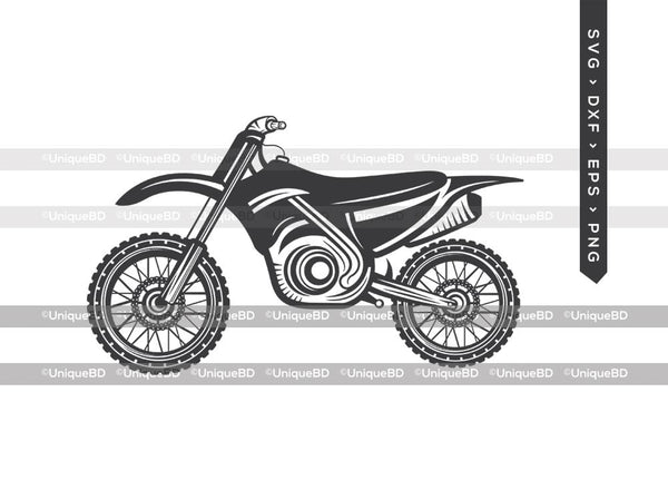 Silhueta toda preta Motocross Dirt Bike Svg Girl · Creative Fabrica