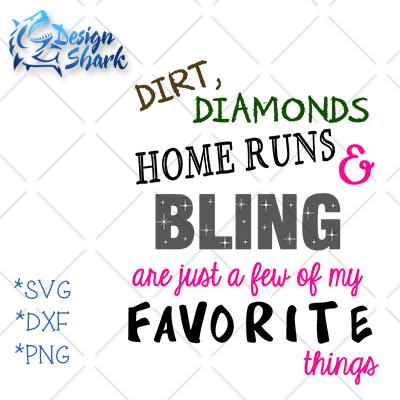 Dirt Diamonds Baseball SVG Design Shark 