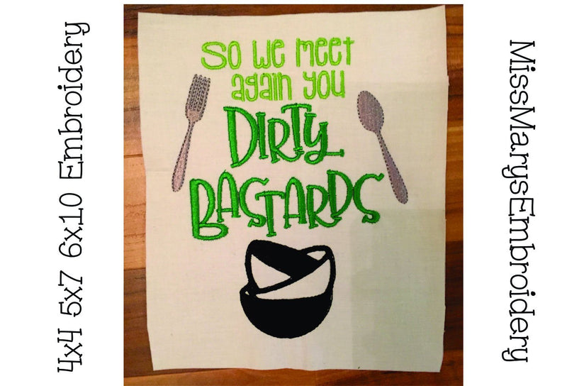 Dirty Bastards Embroidery Embroidery/Applique MissMarysEmbroidery 