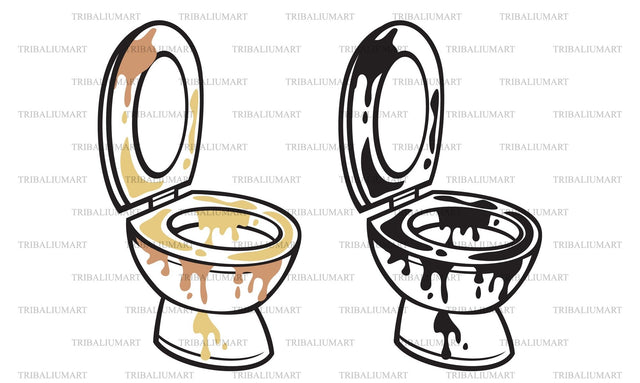 Dirty toilet bowl SVG TribaliumArtSF 