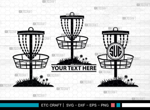 Disc Golf Monogram, Disc Golf Silhouette, Disc Golf SVG, Sports Svg, Frisbee Svg, Disc Golf Basket Svg, Austin Disc Golf Svg, Bubbles Bundle, SB00436 SVG ETC Craft 