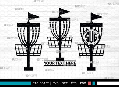 Disc Golf Monogram, Disc Golf Silhouette, Disc Golf SVG, Sports Svg, Frisbee Svg, Disc Golf Basket Svg, Austin Disc Golf Svg, Bubbles Bundle, SB00436 SVG ETC Craft 
