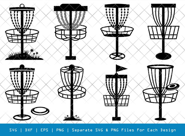 Disc Golf SVG Cut Files | Disc Golf Silhouette | Sports Svg | Frisbee Svg | Disc Golf Basket Svg | Austin Disc Golf Svg | Bubbles Bundle SVG ETC Craft 
