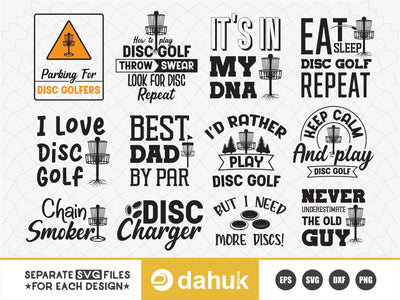 Disc golf SVG, Disc golf, Disc golf shirt, Golfer svg, golf, disc golf dxf, frisbee golf, disc, golf club svg, svg files for cricut, golf shirt, frisebee golf basket, disc golf player, disc golf basket, disc golf lovers SVG dahukdesign 
