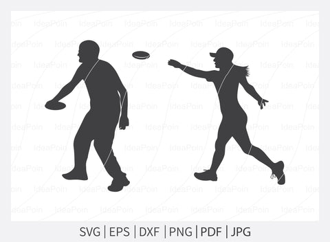 Disc Golf SVG, Disc golf Silhouette, Disc golf Heartbeat, Disc golf Split svg, Disc Golf Vector, Disc golf logo, Disc Golf Silhouette woman SVG Dinvect 