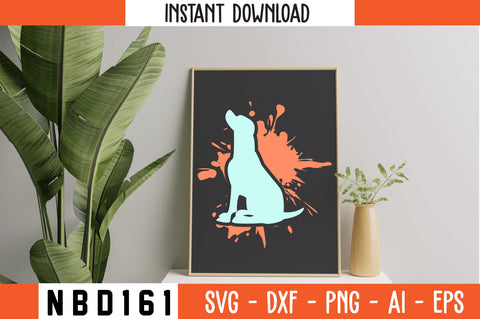 DISCO GROOVY DOG T-Shirt Design SVG Nbd161 