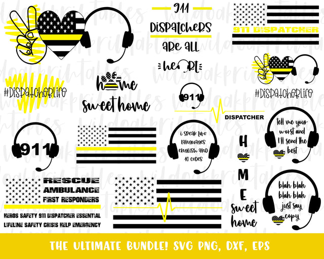 dispatcher life svg, peace love dispatch svgs, dispatcher svg bundle, thin yellow line dispatch svg, dispatcher heart svg, 911 dispatch svgs SVG WildOakSVG 