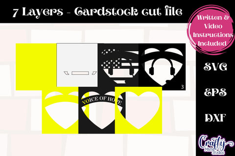 Dispatcher Svg Shadow Box, 3D Layered 911 Dispatcher Svg SVG Crafty Mama Studios 