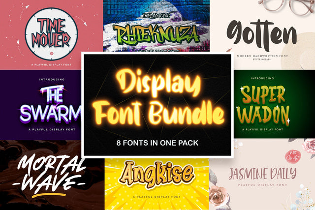 Display Font Bundle Font StringLabs 