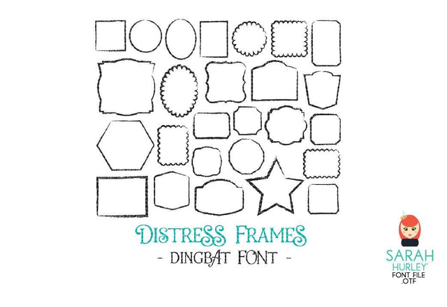 Distress Frames Font Font Sarah Hurley 