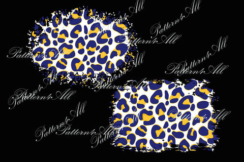 Distress Navy Cheetah Print Background,Leopard print Splatter, Navy - Yellow - White Leopard Print Pattern, Distressed White bleach PNG Sketch DESIGN ArtStudio 