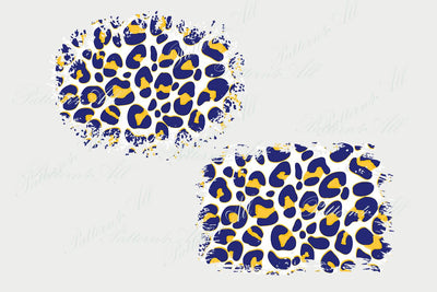 Distress Navy Cheetah Print Background,Leopard print Splatter, Navy - Yellow - White Leopard Print Pattern, Distressed White bleach PNG Sketch DESIGN ArtStudio 