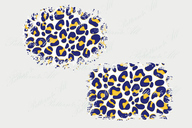 Distress Navy Cheetah Print Background,Leopard print Splatter, Navy - Yellow - White Leopard Print Pattern, Distressed White bleach PNG Sketch DESIGN ArtStudio 