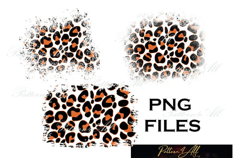 Distress Orange Cheetah Print Background,Leopard print Splatter, Leopard Sublimation,Autumn design,Leopard Grunge,Distressed bleach PNG Sublimation ArtStudio 