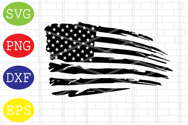 Distressed American Flag 02 Svg, Memorial Day Svg, Png, Eps, Dxf Files SVG DigitalSvgFiles 