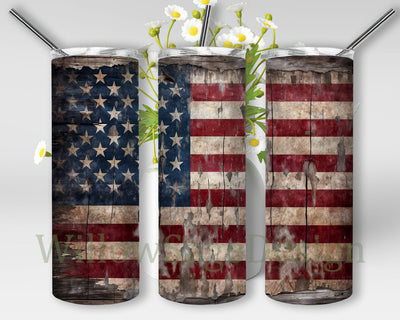 Distressed American Flag 20oz Skinny Tumbler Png Sublimation Design, Weathered American Flag Tumbler, American Flag Png, USA Flag Png, USA Cup Sublimation WillowSageDesign 