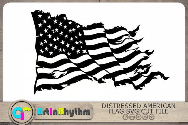 Distressed American Flag Svg, Distressed US Flag, 4th of july Svg SVG Artinrhythm shop 
