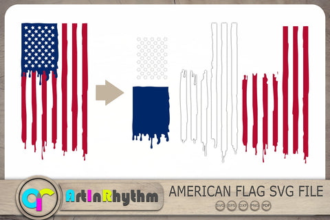 Distressed American Flag Svg, USA Flag Svg, US Flag Svg, Flag Svg SVG Artinrhythm shop 