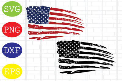 Distressed American Flag USA 02 Svg, Memorial Day Svg, Png, Eps, Dxf Files SVG DigitalSvgFiles 