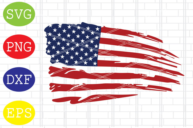 Distressed American Flag USA Svg, Memorial Day Svg, Png, Eps, Dxf Files SVG DigitalSvgFiles 