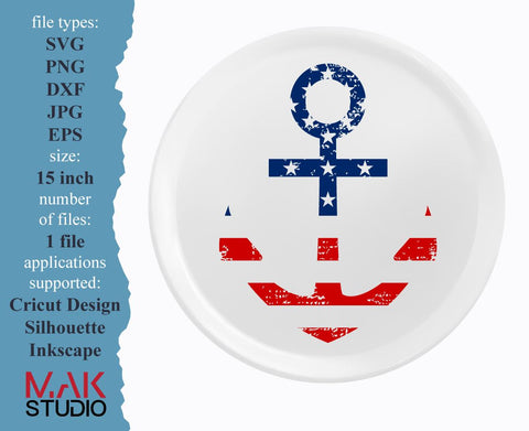 Distressed anchor svg Anchor distressed svg Anchor svg Anchor grunge svg Grunge anchor svg Nautical svg Boat svg 4th of july svg png dxf SVG MAKStudion 