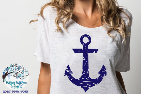 Distressed Anchor SVG SVG Wispy Willow Designs 
