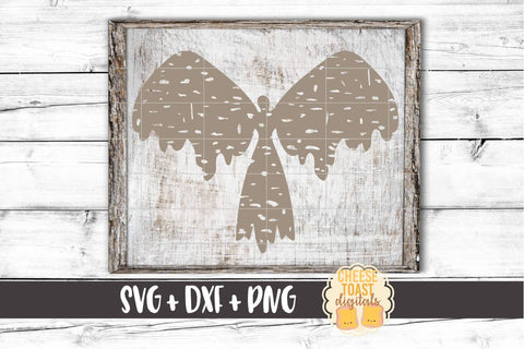 Distressed Angel - Remembrance Christmas SVG PNG DXF Cut Files SVG Cheese Toast Digitals 