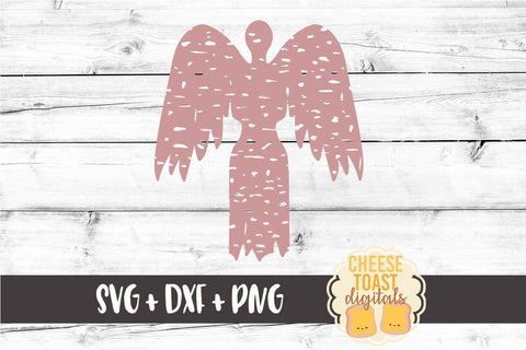 Distressed Angel - Remembrance Christmas SVG PNG DXF Cut Files SVG Cheese Toast Digitals 
