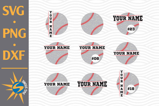 Distressed Baseball Monogram SVG, PNG, DXF Digital Files Include SVG SVGStoreShop 
