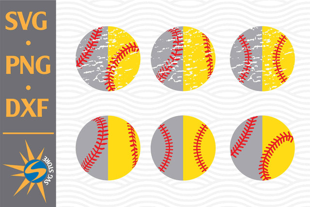 Distressed Baseball Softball SVG, PNG, DXF Digital Files Include SVG SVGStoreShop 