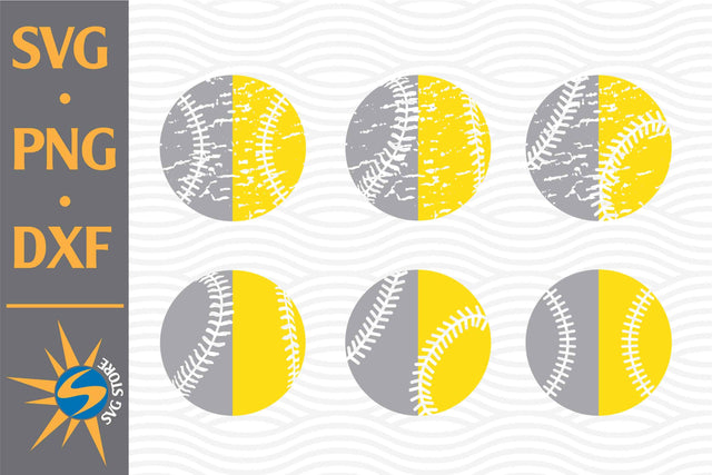 Distressed Baseball Softball SVG, PNG, DXF Digital Files Include SVG SVGStoreShop 