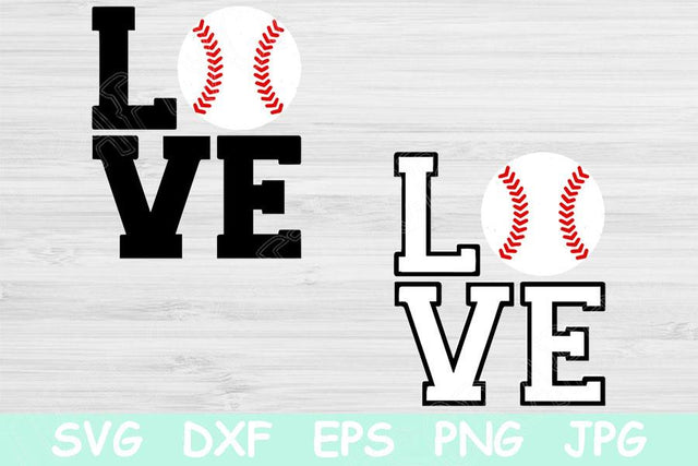 Distressed Baseball Svg, Baseball Love Svg Files for Cricut, Love Baseball Svg Designs, Baseball Heart Svg Cut Files, Baseball Shirt Svg Dxf SVG TiffsCraftyCreations 