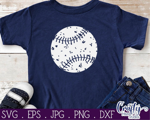 Distressed Baseball svg - Grunge Baseball - Baseball Svg SVG Crafty Mama Studios 