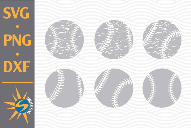 Distressed Baseball SVG, PNG, DXF Digital Files Include SVG SVGStoreShop 