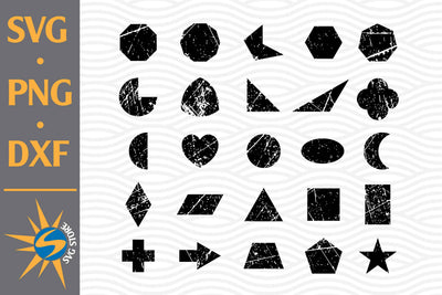 Distressed Basic Shape SVG, PNG, DXF Digital Files Include SVG SVGStoreShop 