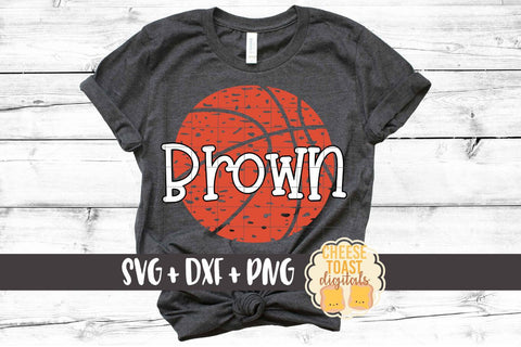 Distressed Basketball SVG PNG DXF Cut Files SVG Cheese Toast Digitals 