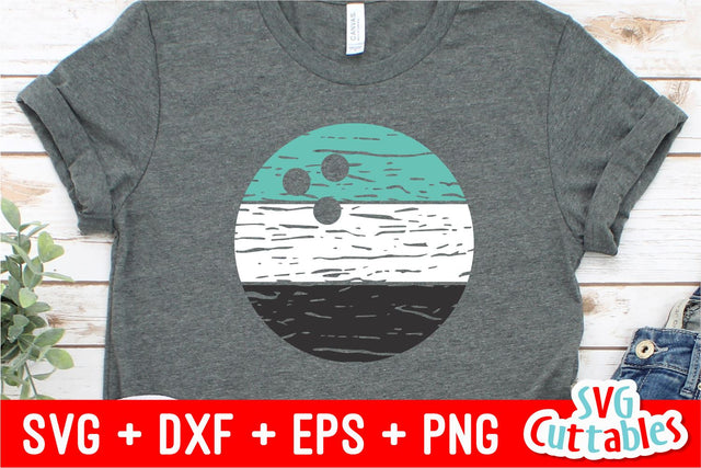 Distressed Bowling Ball SVG Svg Cuttables 