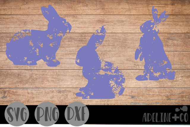 Distressed bunnies, SVG, Easter SVG Adeline&co 
