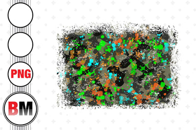 Distressed Camouflage Leopard Splatter PNG Files Sublimation BMDesign 