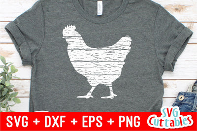 Distressed Chicken SVG Svg Cuttables 