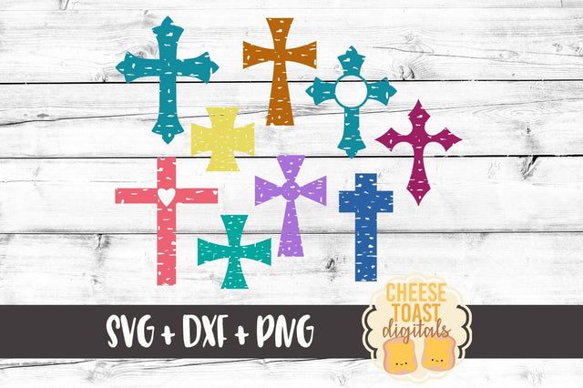 Distressed Cross Bundle SVG Cheese Toast Digitals