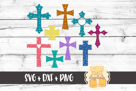 Distressed Cross Bundle SVG Cheese Toast Digitals