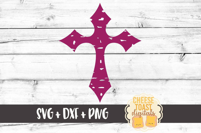 Distressed Cross SVG Cheese Toast Digitals 