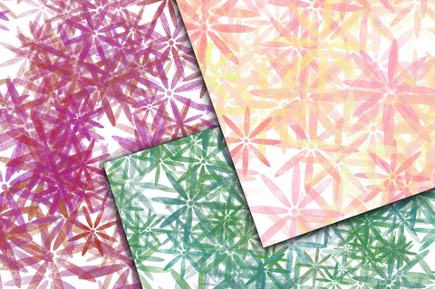 Distressed Flowers Digital Papers Digital Pattern Old Market 