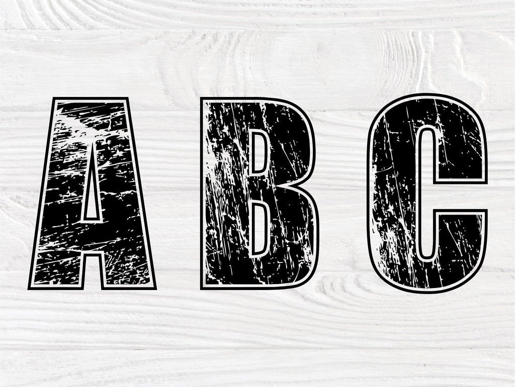 Stunned Lettering Svg Distressed font SVG | Grunge alphabet svg | Distressed alphabet ...
